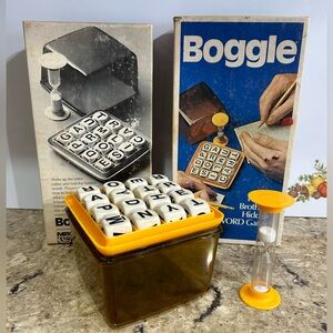 Vintage Boggle Word Game with Timer